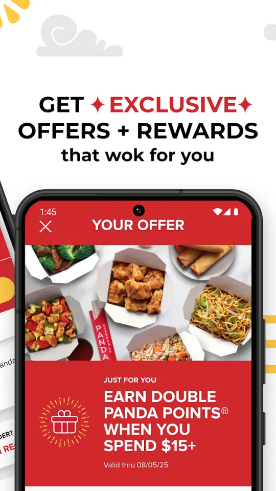 Panda Express mobile application screen