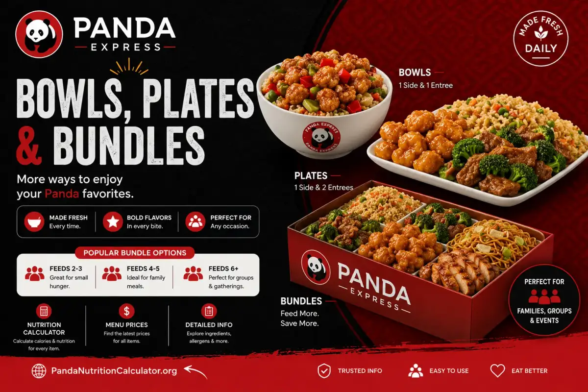 Panda Express bowls & plates menu