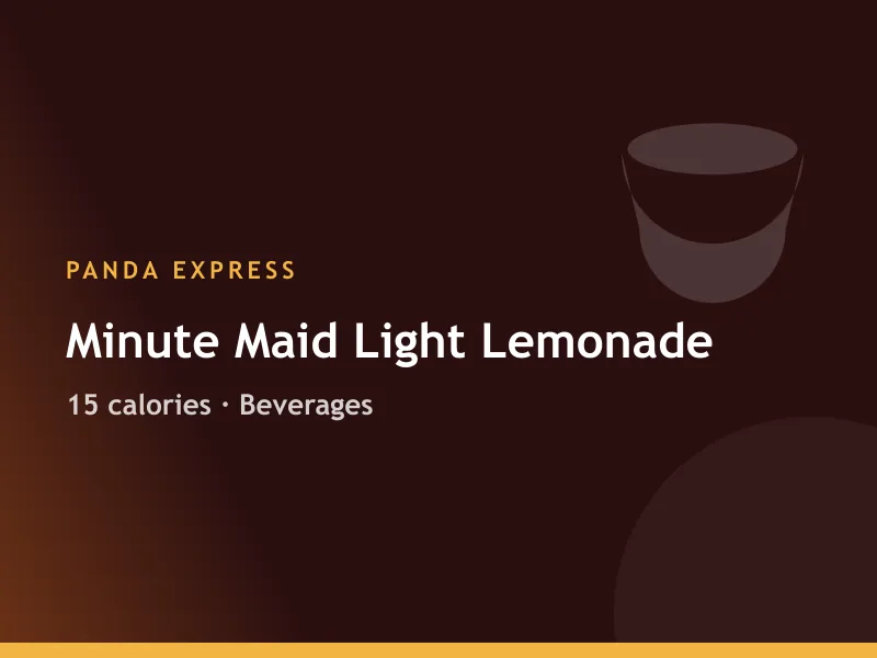 Panda Express Minute Maid Light Lemonade
