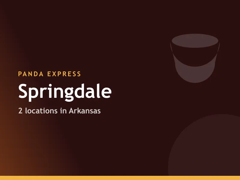Panda Express Springdale, AR