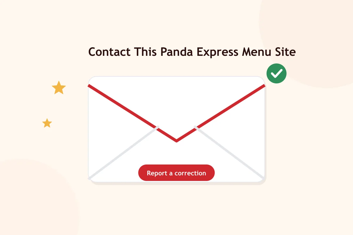 Contact this Panda Express menu site