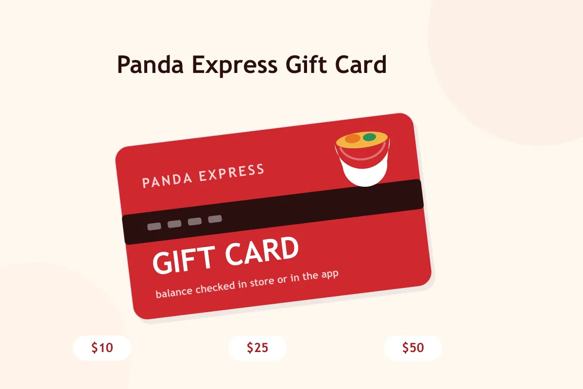 Panda Express gift card balance and denominations